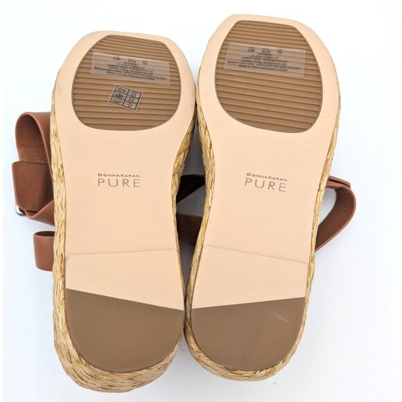 Donna Karan Pure Lalah Ankle Strap Raffia Platform Sandal Size US9.5M EU40.5 - Picture 8 of 12